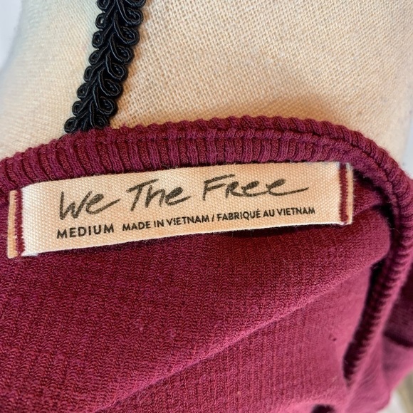 Free People - We The Free Long Sleeve Drop Shoulder Waffle T Shirt - Medium - Picture 7 of 7